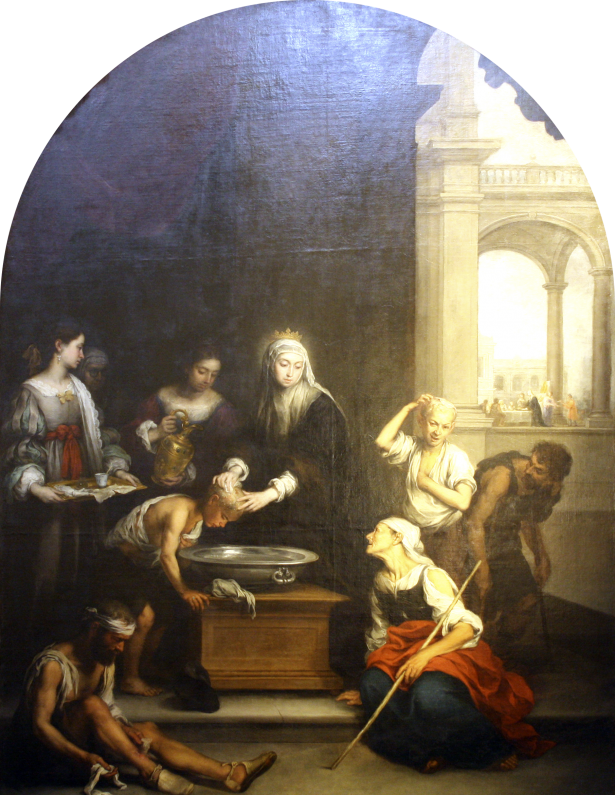 santa isabel de hungria curando a los enfermos